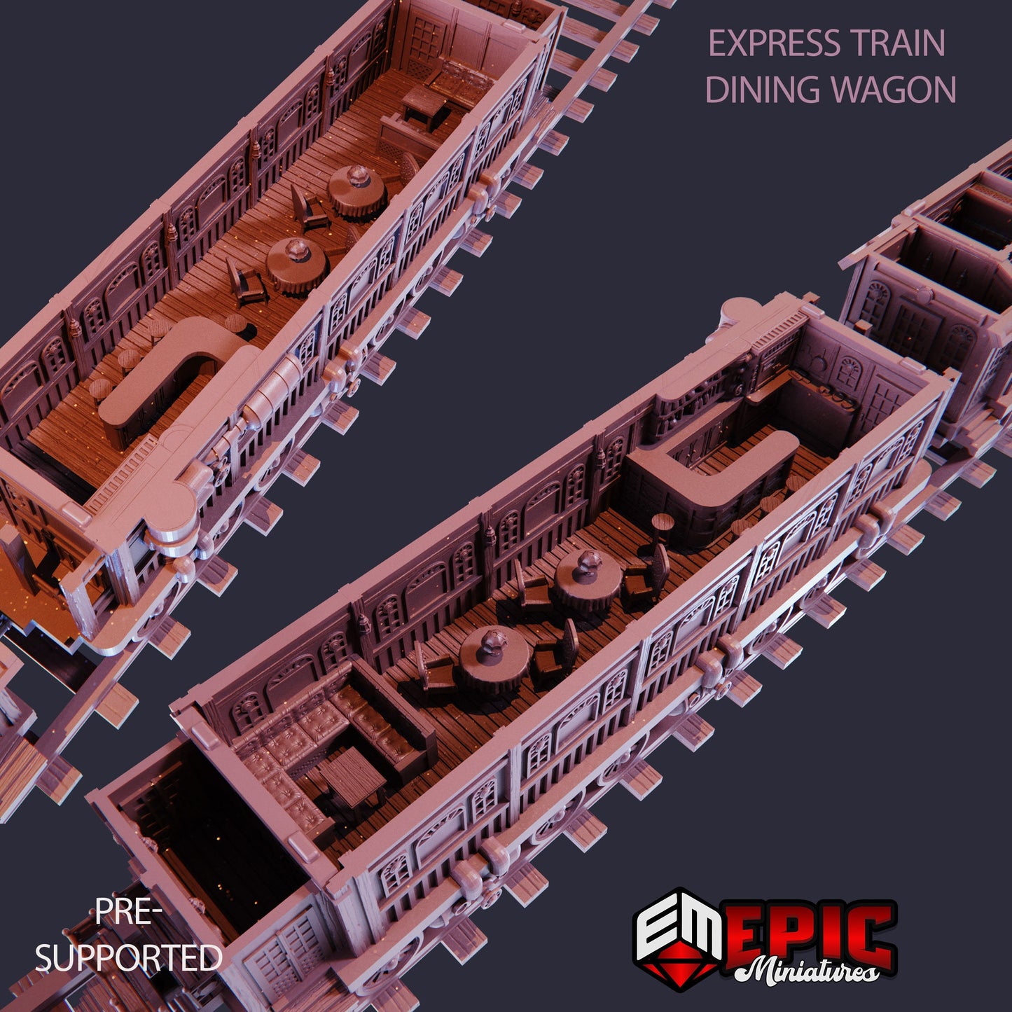 Steam Tech Express Train (Modular Kit) - Epic Miniatures