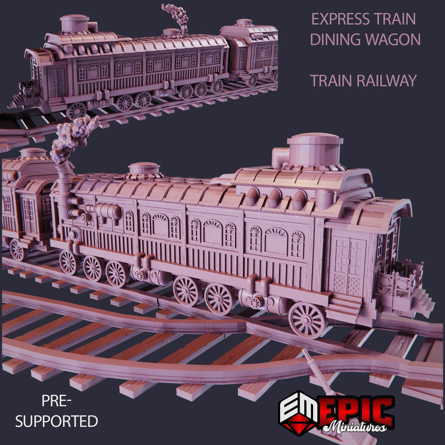 Steam Tech Express Train (Modular Kit) - Epic Miniatures
