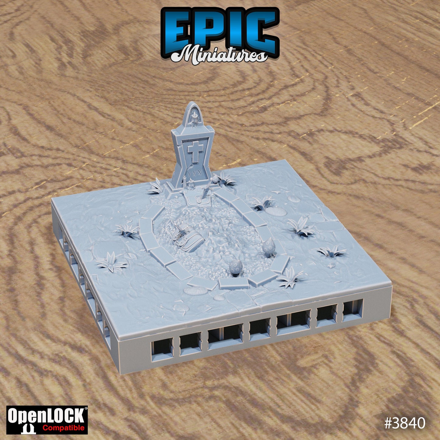 Modular Graveyard Tiles, Floor Set (OpenLock) - Epic Miniatures