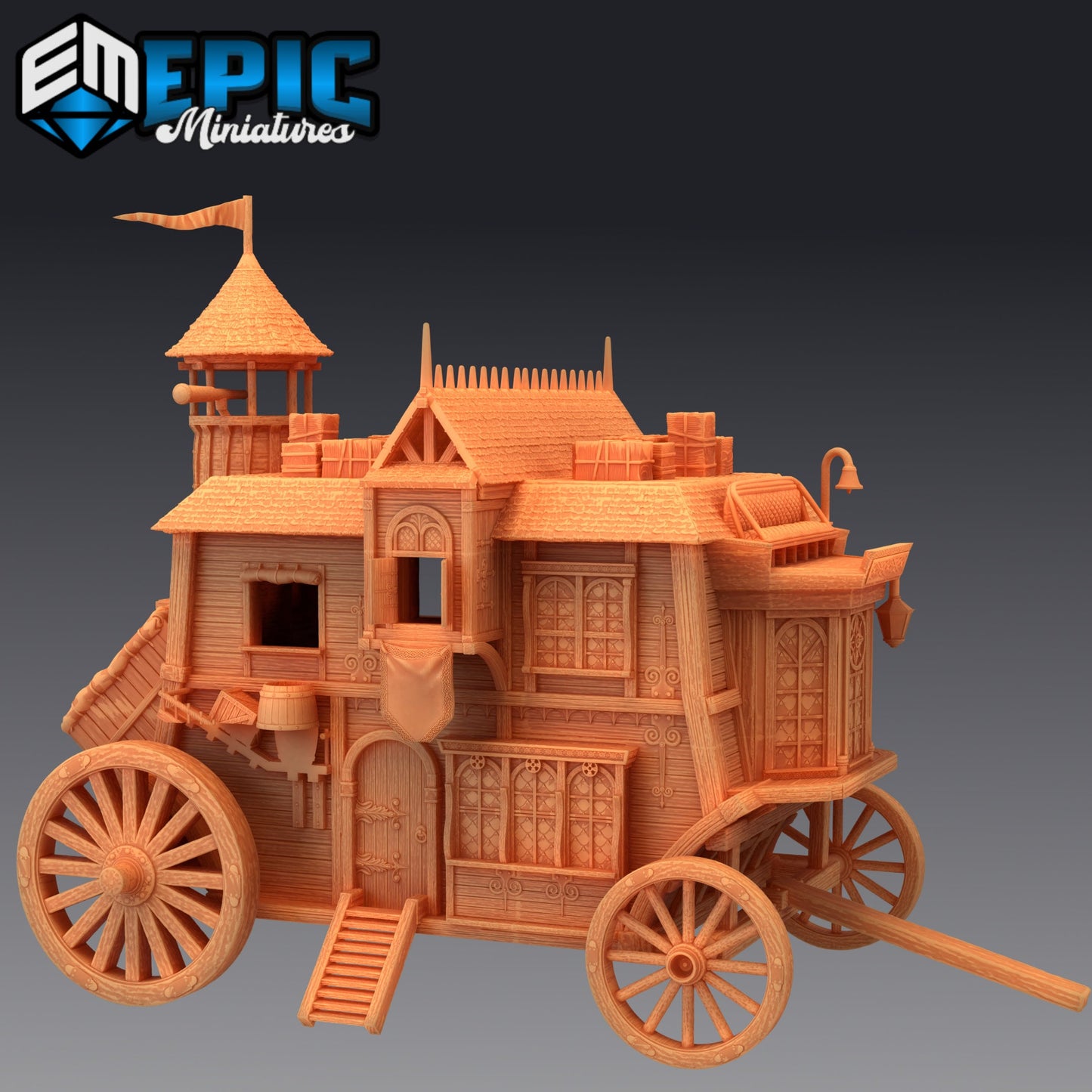 House on Wheels, Playable Terrain Piece - Epic Miniatures