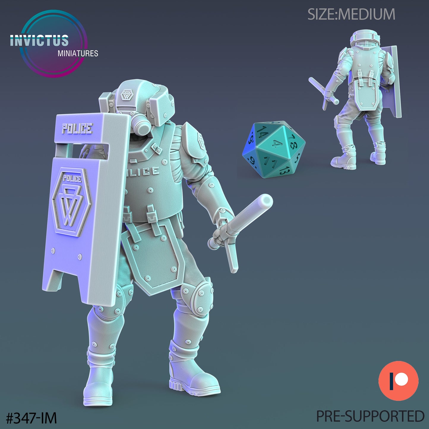 Cyber City Police - Robots (4 Variants Available) - Invictus Miniatures