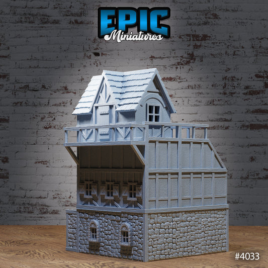 City House End, Playable Terrain Piece (2 Variants Available) - Epic Miniatures