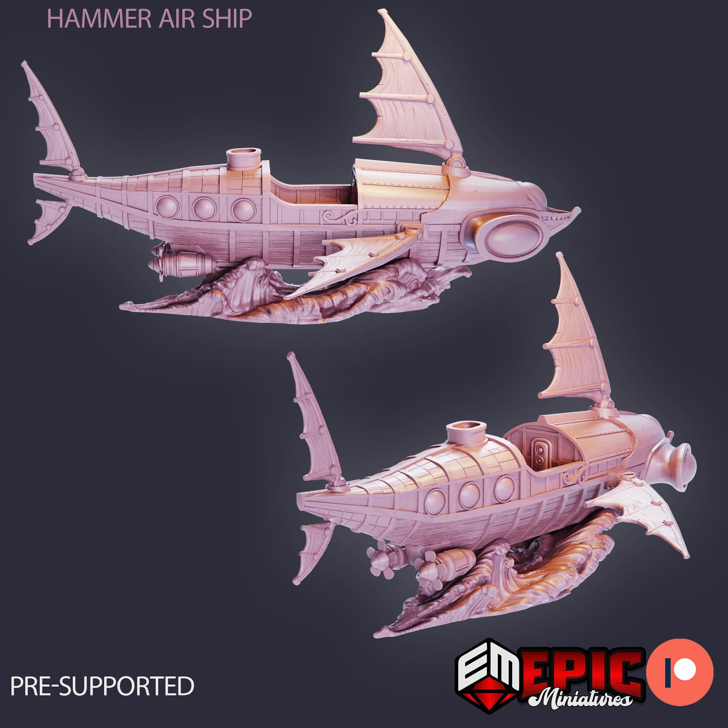 Hammer Airship, Playable Terrain Piece - Epic Miniatures
