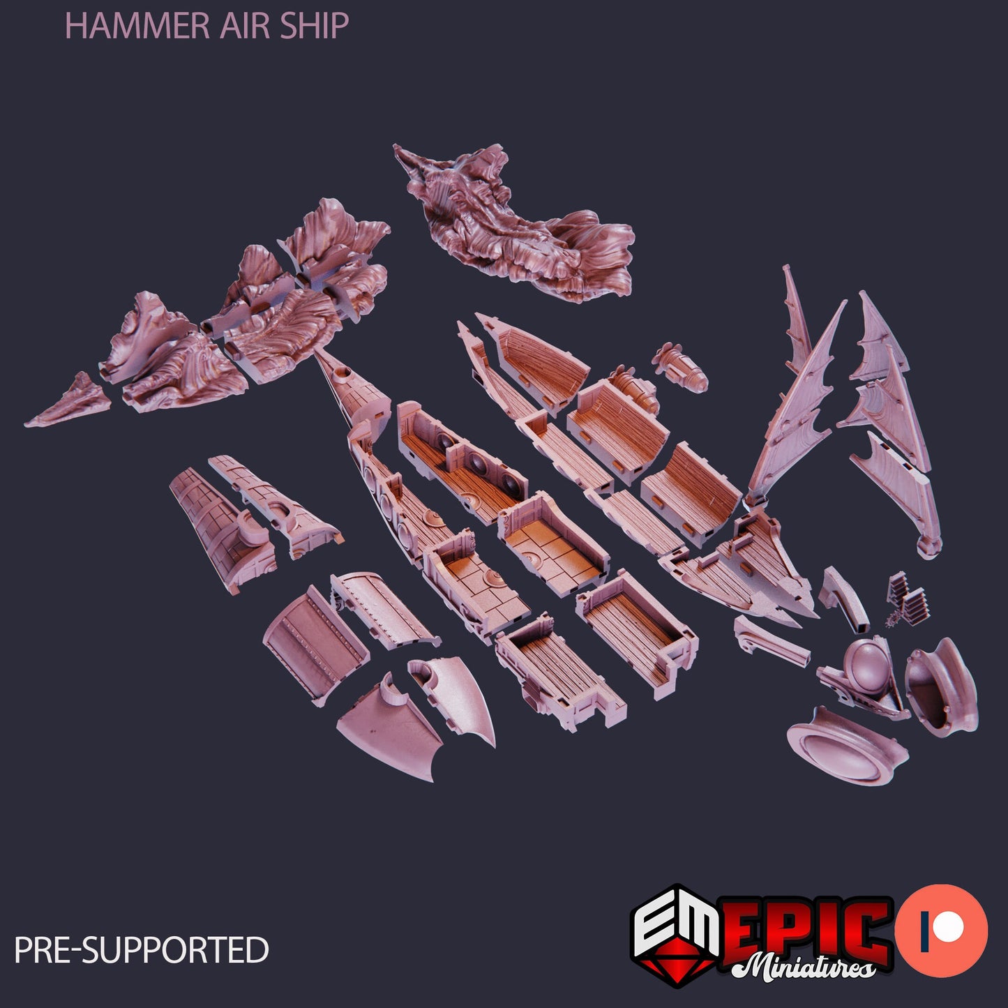 Hammer Airship, Playable Terrain Piece - Epic Miniatures