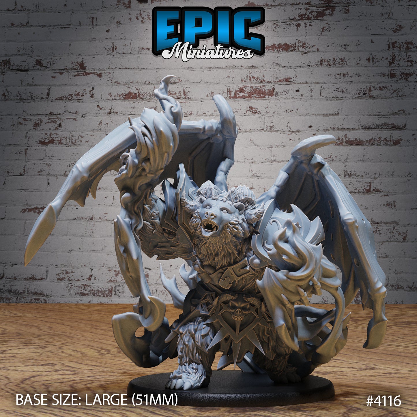 Winged Bear Druid (3 Variants Available) - Epic Miniatures