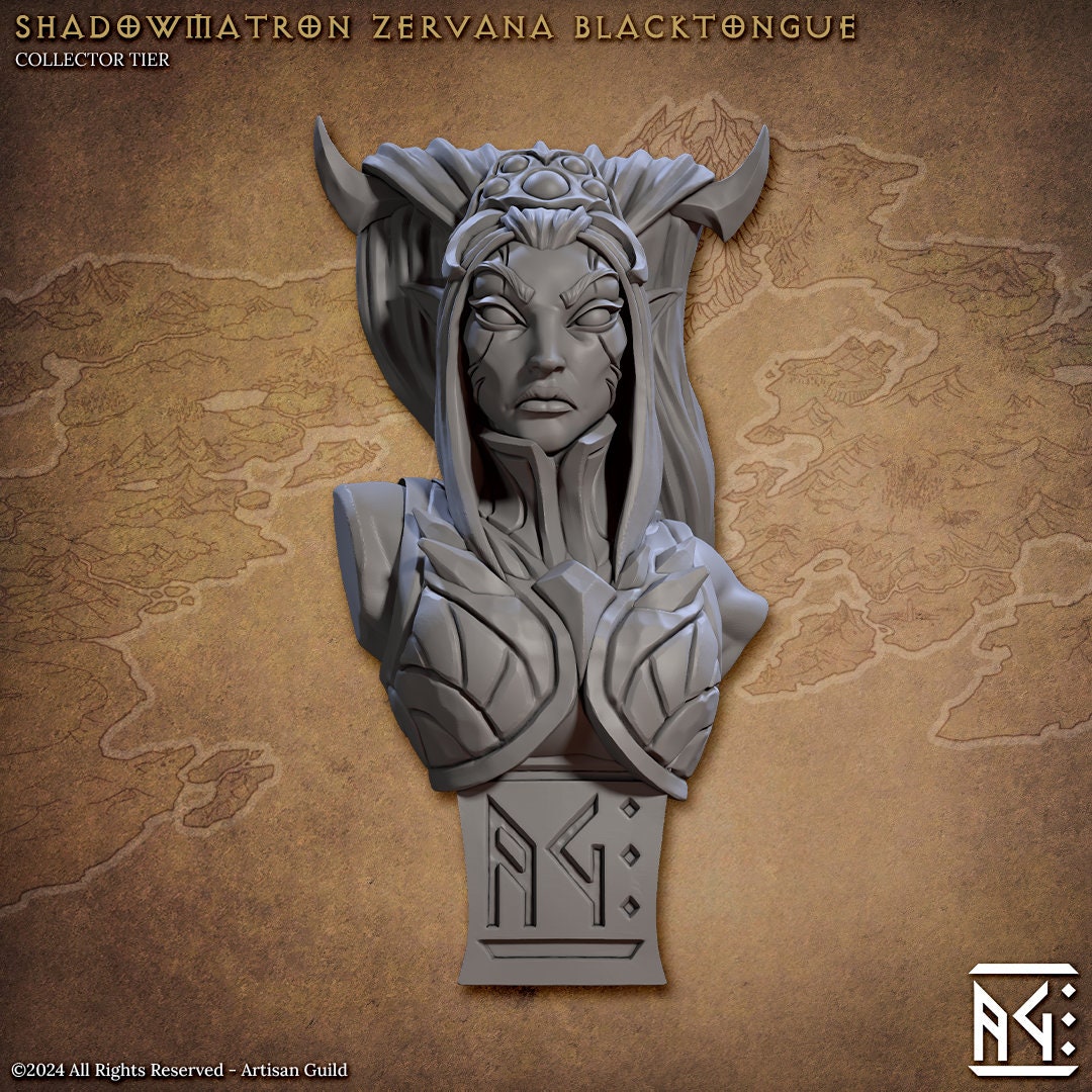 Shadowmatron Zervana Blacktongue Bust - Artisan Guild