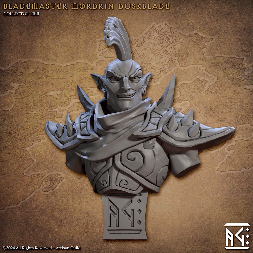 Mordrin Duskblade Bust - Artisan Guild