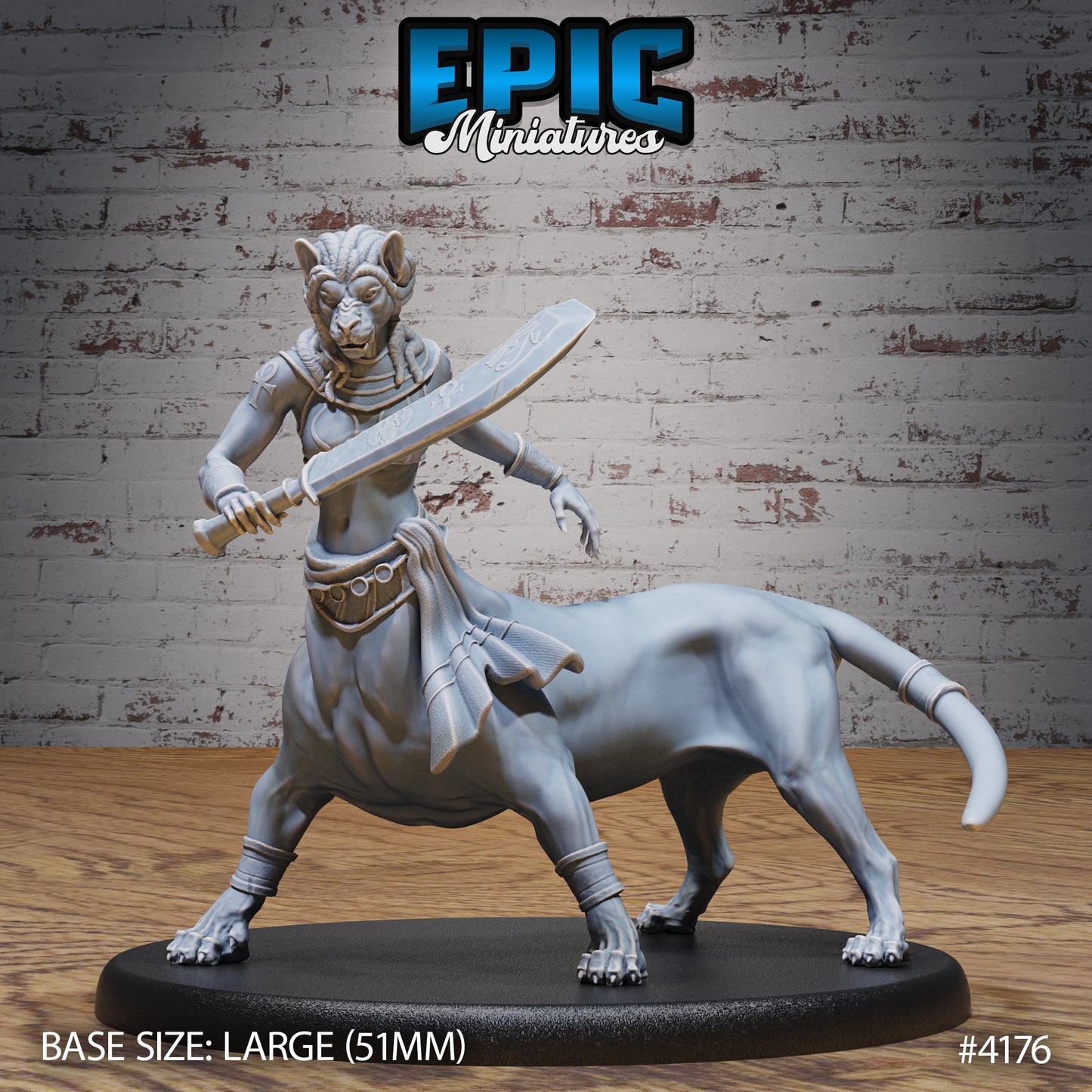 Lion Centaur, Bastet Devotee (3 Variants Available) - Epic Miniatures