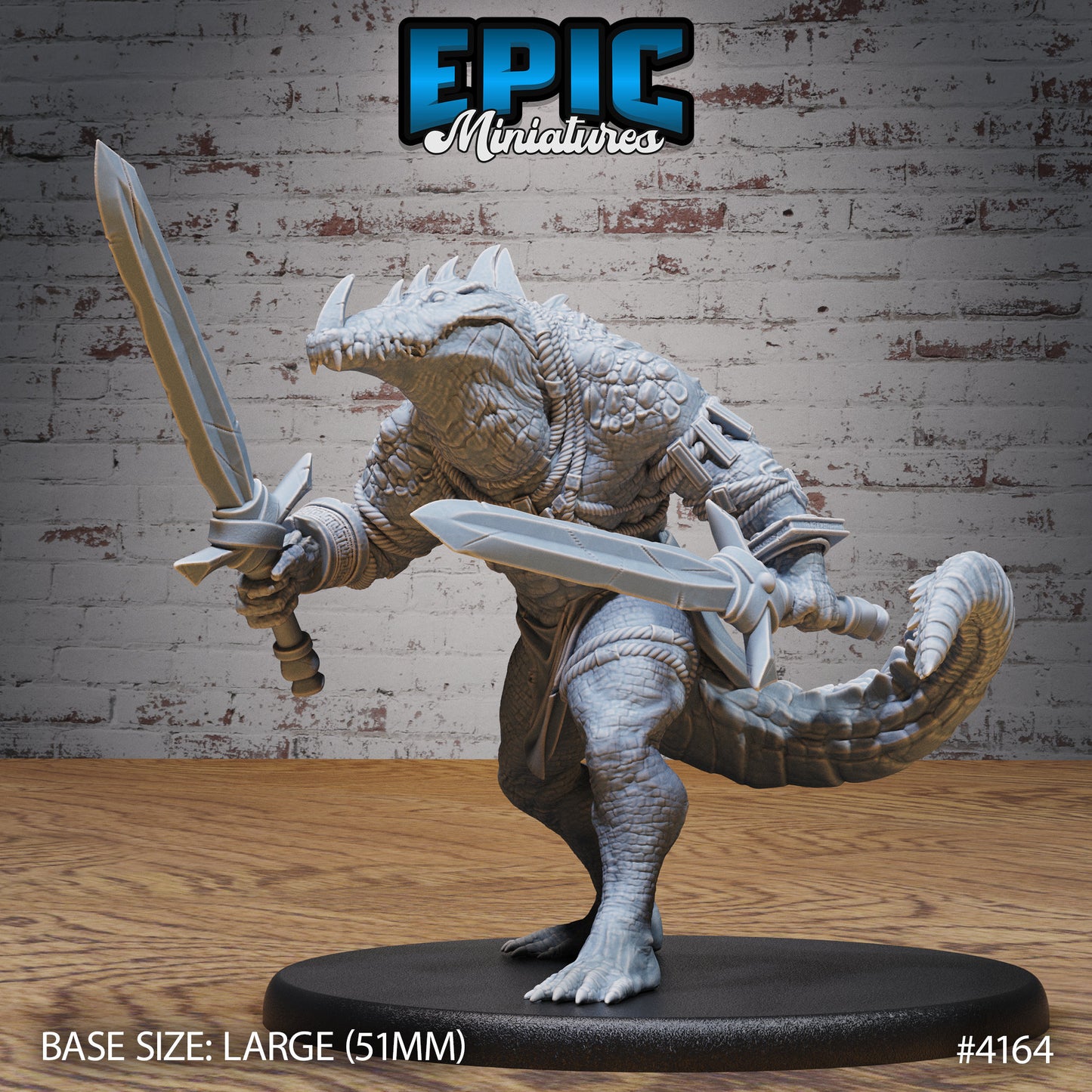 Crocodile Champion (3 Variants Available) - Epic Miniatures