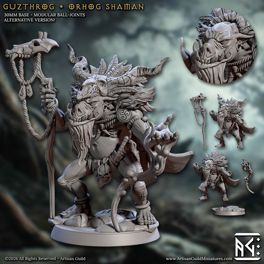 Pig Orc Warband Heroes (5 Variants Available) - Artisan Guild