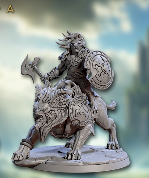 Shesep-Ankh Sphinx Riders, Lionfolk Cavalry - Set 2 (4 Variants Available) - Artisan Guild