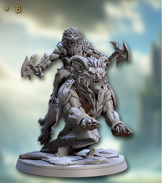 Shesep-Ankh Sphinx Riders, Lionfolk Cavalry - Set 2 (4 Variants Available) - Artisan Guild