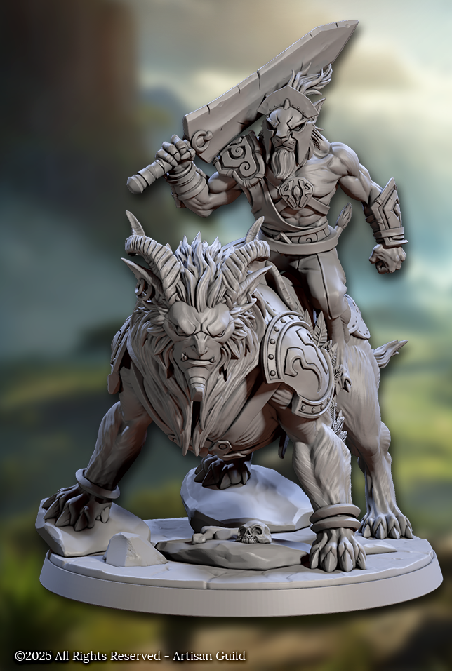 Shesep-Ankh Sphinx Riders, Lionfolk Cavalry - Set 1 (4 Variants Available) - Artisan Guild