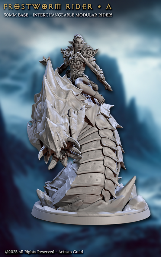 Frost Alfar, Frostworm Riders - Winter Elf Cavalry (4 Variants Available) - Artisan Guild