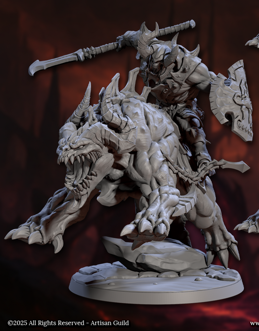 Belzatu, Infernal Warbeasts with Ravager Riders - Set 1 (4 Variants Available) - Artisan Guild