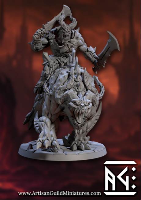 Belzatu, Infernal Warbeasts with Ravager Riders - Set 2 (4 Variants Available) - Artisan Guild