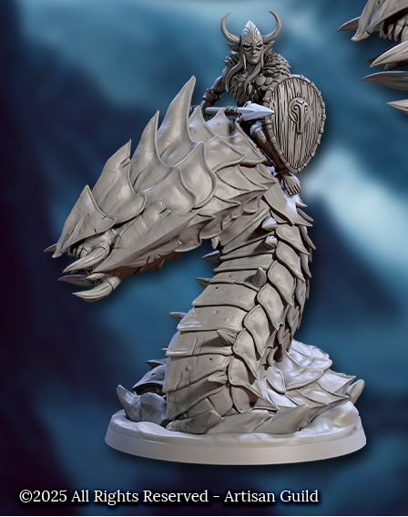 Frost Alfar, Frostworm Riders with Helmets - Winter Elf Cavalry (4 Variants Available) - Artisan Guild
