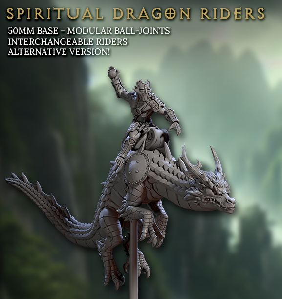Spiritual Dragon Riders, Monkey Folk riding Asian Dragons - Set 2 (4 Variants Available) - Artisan Guild