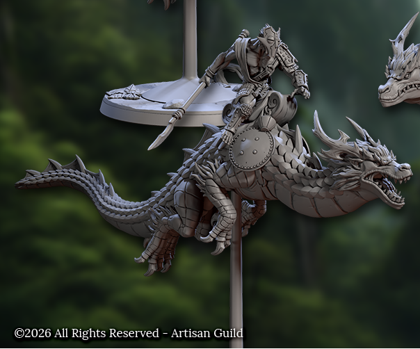 Spiritual Dragon Riders, Monkey Folk riding Asian Dragons - Set 2 (4 Variants Available) - Artisan Guild