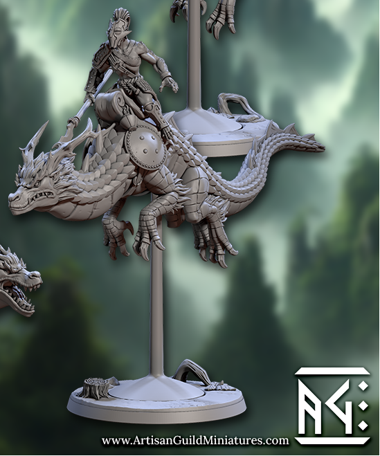 Spiritual Dragon Riders, Monkey Folk riding Asian Dragons - Set 2 (4 Variants Available) - Artisan Guild