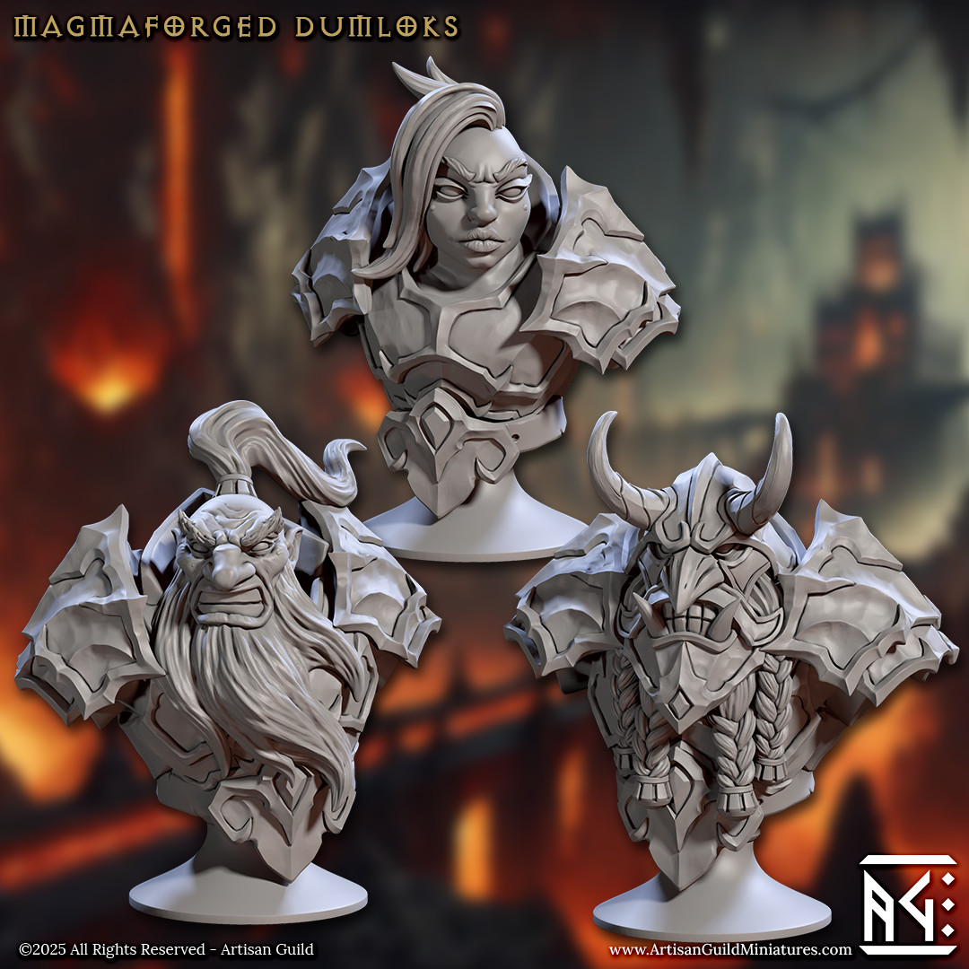 Magmaforged Dumloks, Busts (3 Variants Available) - Artisan Guild