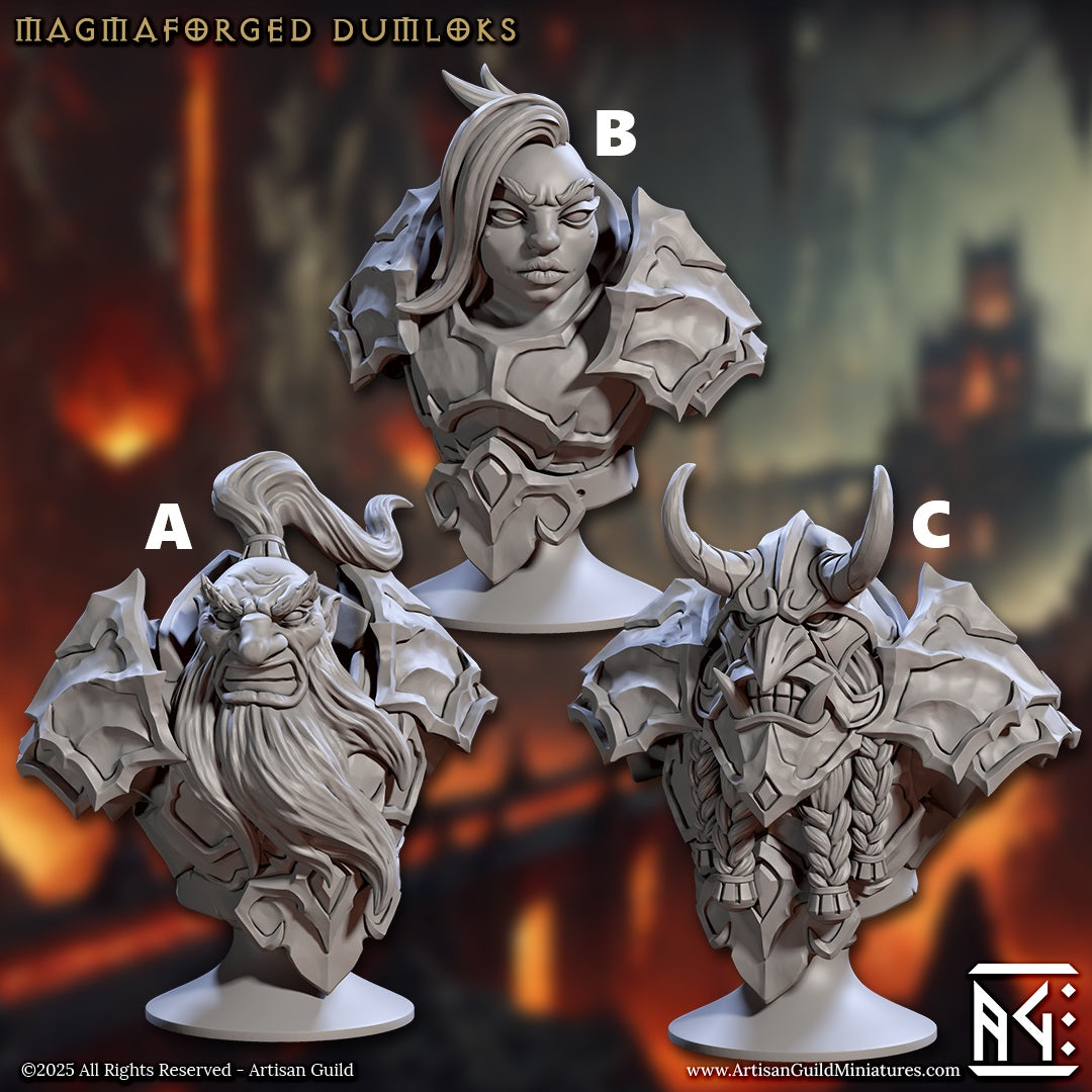 Magmaforged Dumloks, Busts (3 Variants Available) - Artisan Guild