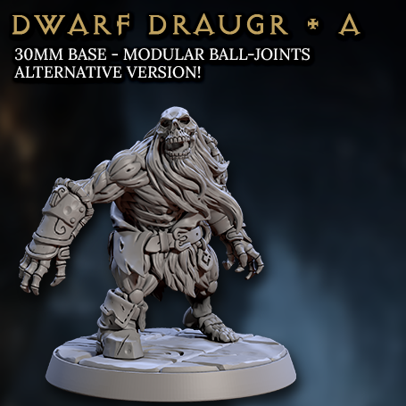 Dwarf Draugr, Undead Dwarven Warriors (6 Variants Available) - Artisan Guild