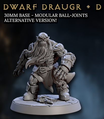 Dwarf Draugr, Undead Dwarven Warriors (6 Variants Available) - Artisan Guild