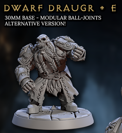 Dwarf Draugr, Undead Dwarven Warriors (6 Variants Available) - Artisan Guild