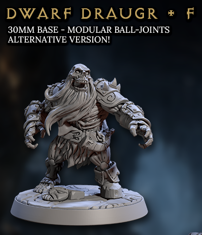 Dwarf Draugr, Undead Dwarven Warriors (6 Variants Available) - Artisan Guild
