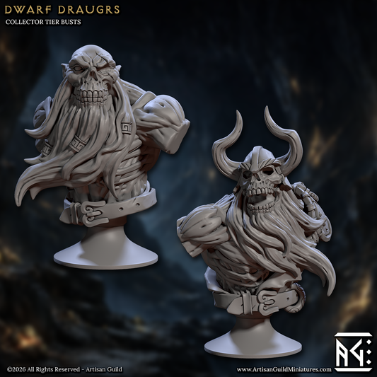 Draugr - Undead Dwarves, Busts (7 Variants Available) - Artisan Guild