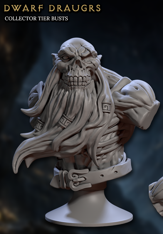 Draugr - Undead Dwarves, Busts (7 Variants Available) - Artisan Guild