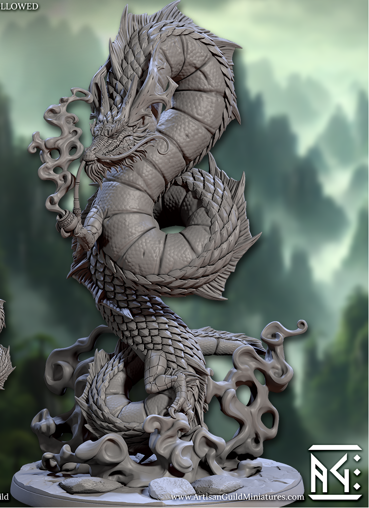 Zhaolun - Elder Spiritual Dragon, Asian Wingless Dragon (2 Variants Available) - Artisan Guild