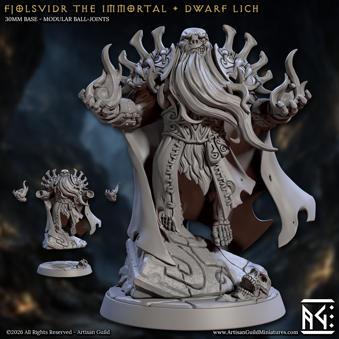 Dwarf Draugr Leaders - Undead Dwarven Bosses (4 Variants Available) - Artisan Guild