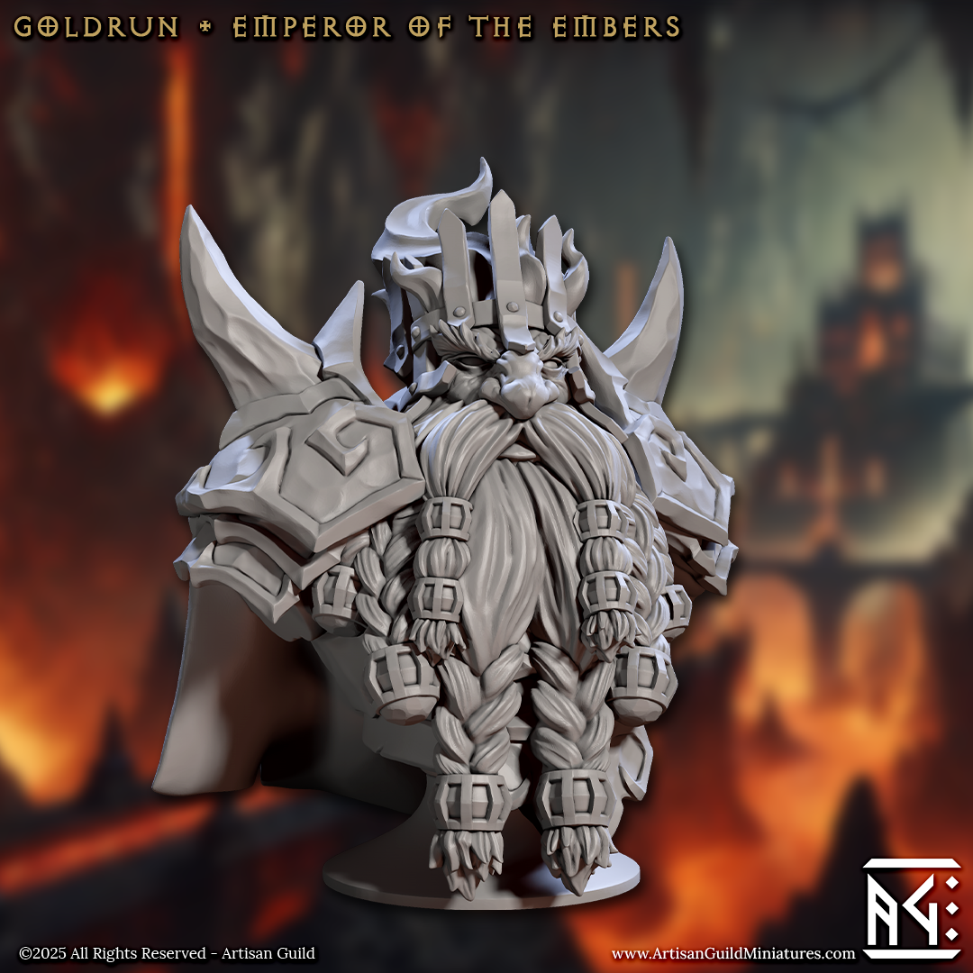 Goldrun, Emperor of the Embers, Bust - Artisan Guild