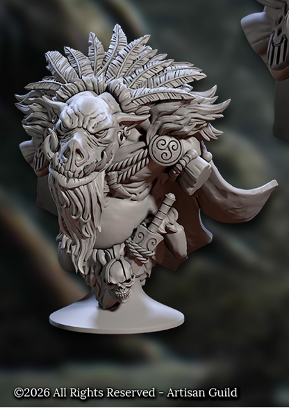Orhog Warband, Pig-Orc Busts (8 Variants Available) - Artisan Guild