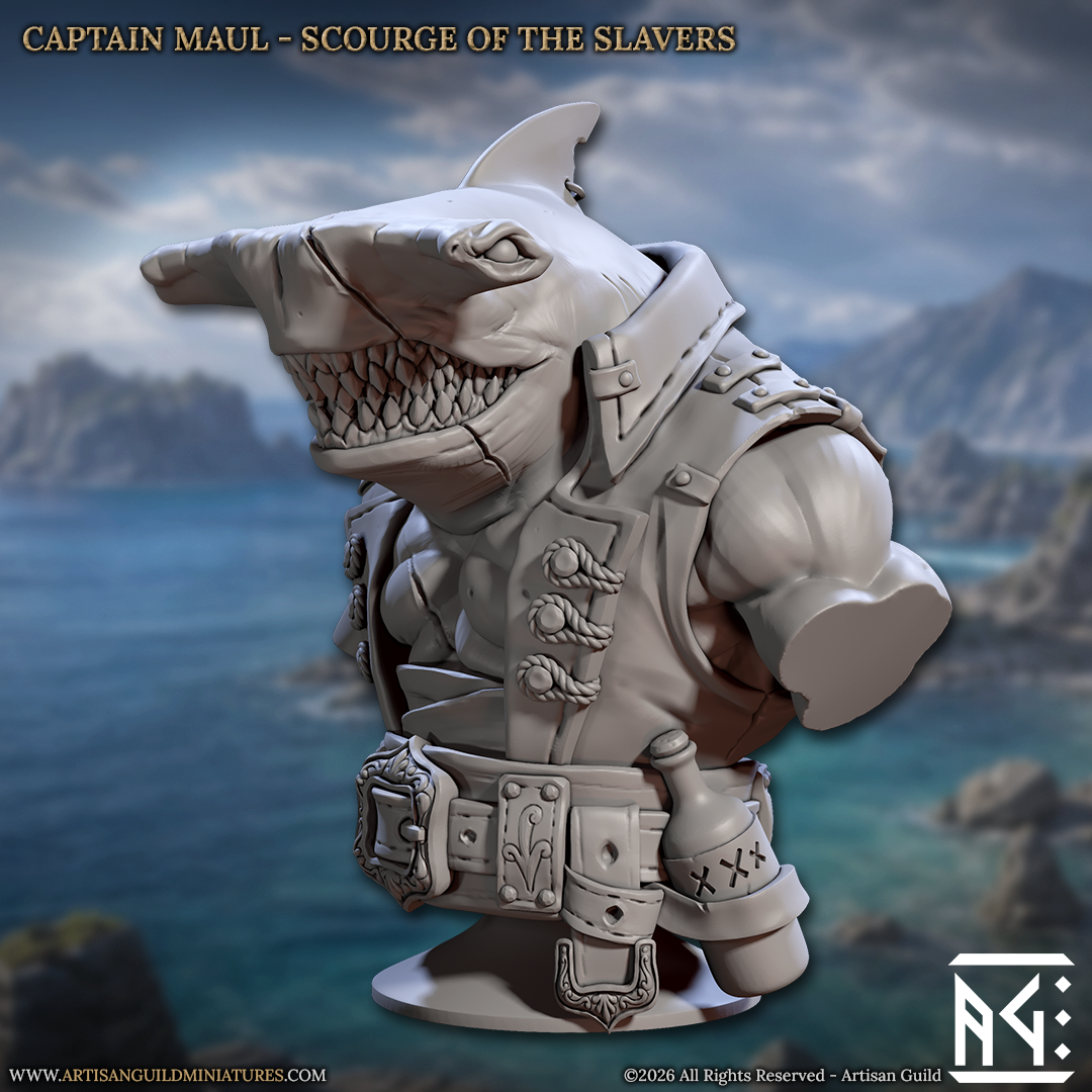 Coast Reaver Busts - Pirate Statuettes (7 Variants Available) - Artisan Guild
