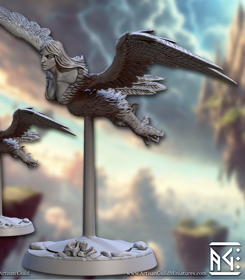 Cliff Harpies, Set A (6 Variants Available) - Artisan Guild