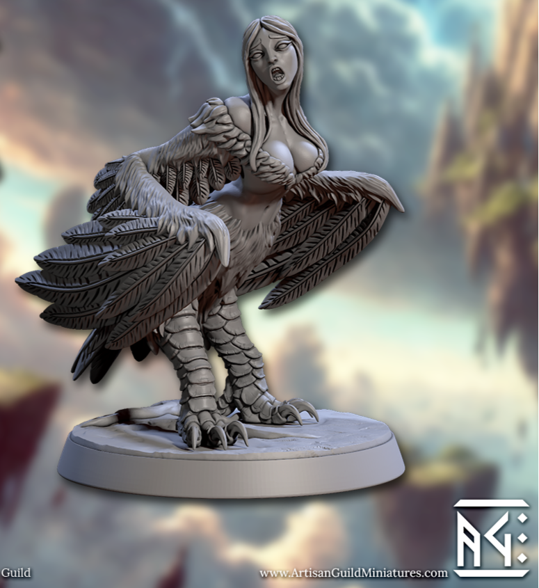 Cliff Harpies, Set A (6 Variants Available) - Artisan Guild