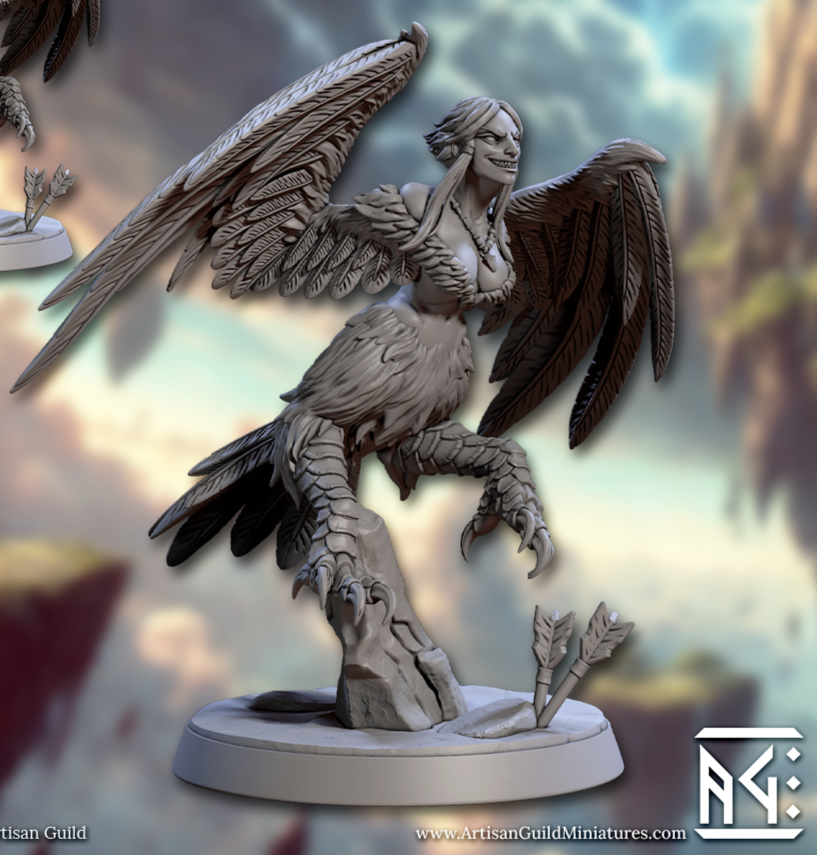 Cliff Harpies, Set A (6 Variants Available) - Artisan Guild