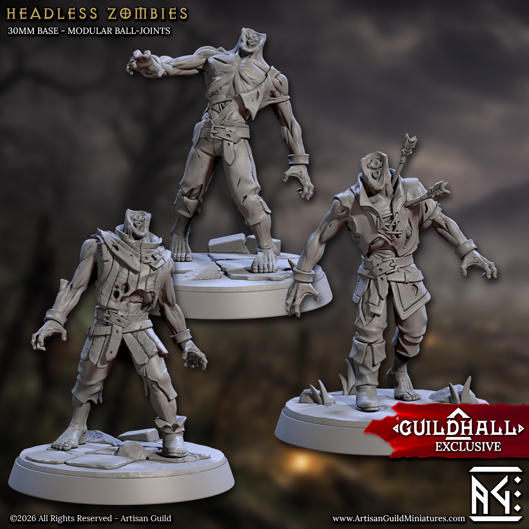Headless Zombies (3 Variants Available) - Artisan Guild