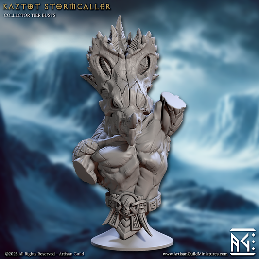 Kaztot Stormcaller, Lizardfolk Shaman Bust - Artisan Guild