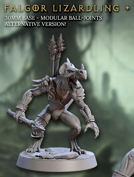Falgor Lizardlings, Skink Warriors - Helmets (6 Variants Available) - Artisan Guild