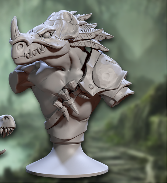 Falgor Lizardling Busts - Skink Folk Statuettes (5 Variants Available) - Artisan Guild