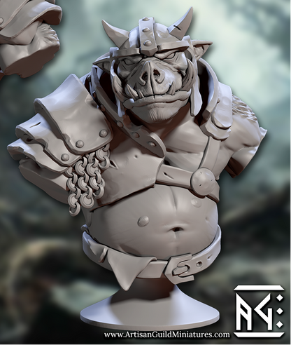 Orhog Warband, Pig-Orc Busts (8 Variants Available) - Artisan Guild