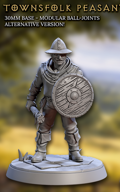 Townsfolk Peasants - Armed (6 Variants Available) - Artisan Guild