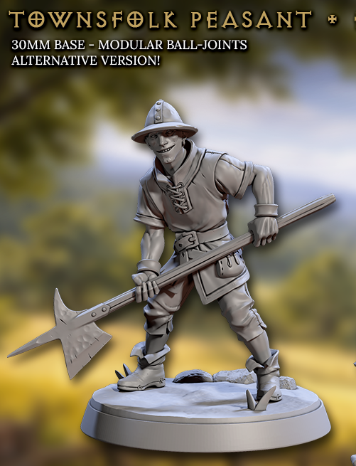 Townsfolk Peasants - Armed (6 Variants Available) - Artisan Guild