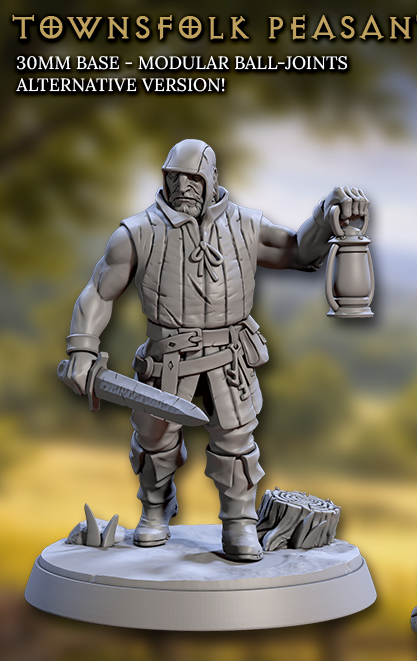 Townsfolk Peasants - Armed (6 Variants Available) - Artisan Guild