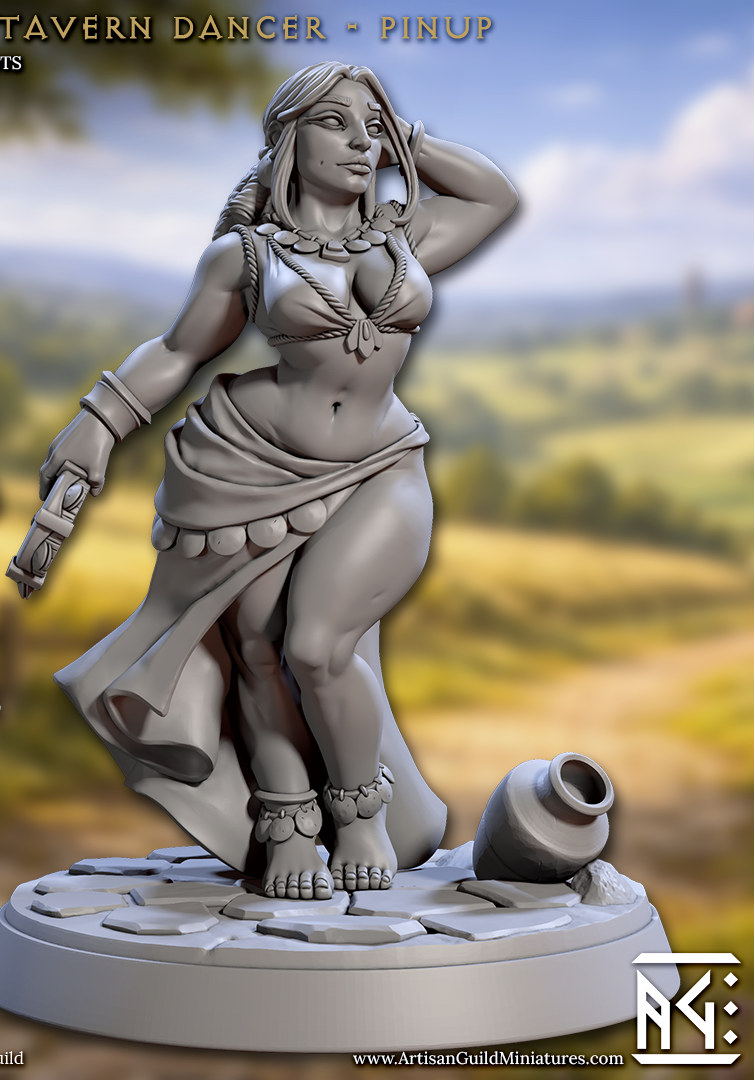 Maribel, the Tavern Dancer - Human Villager Pinup - Artisan Guild