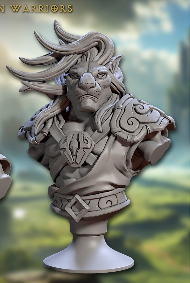 Solarmane Busts - Lion Folk Statuettes (6 Variants Available) - Artisan Guild